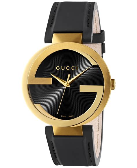 gucci black leather watch for women|gucci men's watches clearance sale.